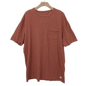 Vuori T-Shirt Mens XL Orange Brown Soft Crew Neck Cotton Travel Minimalist